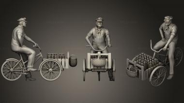 Figurines of people cyclist 3d model